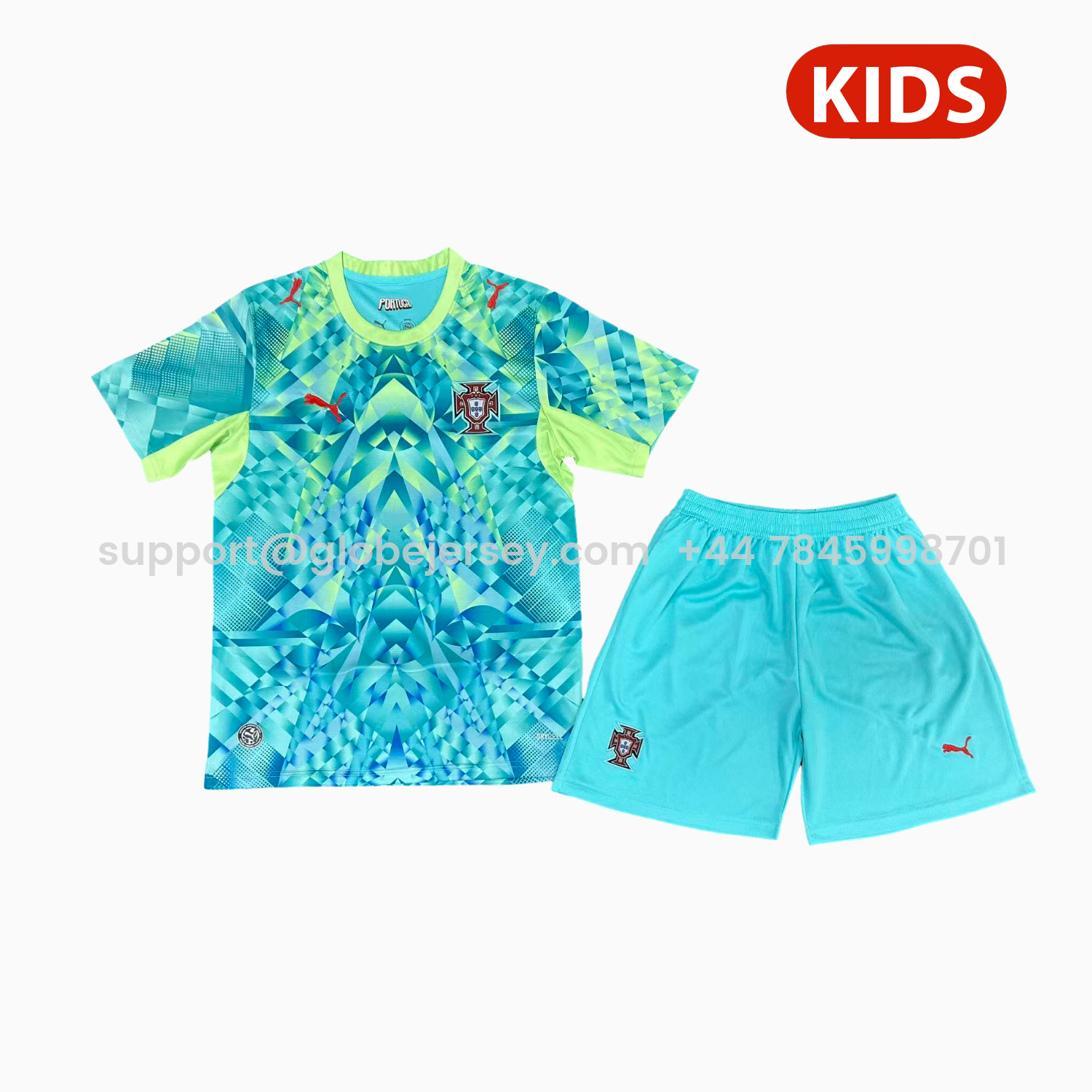Portugal 2026 Goalkeeper Green Kids Kit