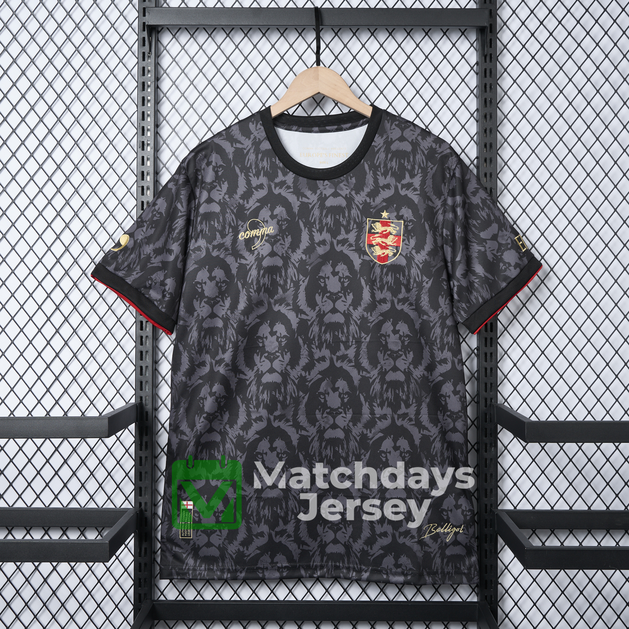 England 2024 Black The Lions Special Edition Jersey - Fans Version