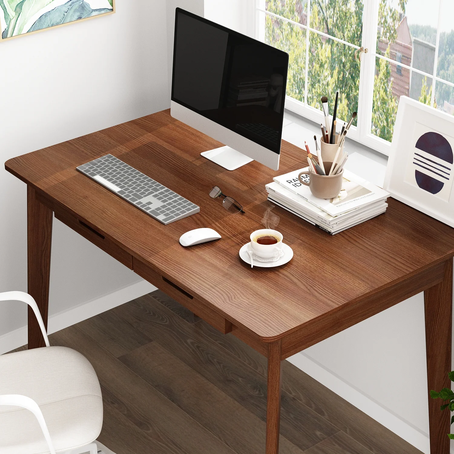 KULAGAGA Uptown Adult Lap Desks, Single Piece with Drawer, 21.7
