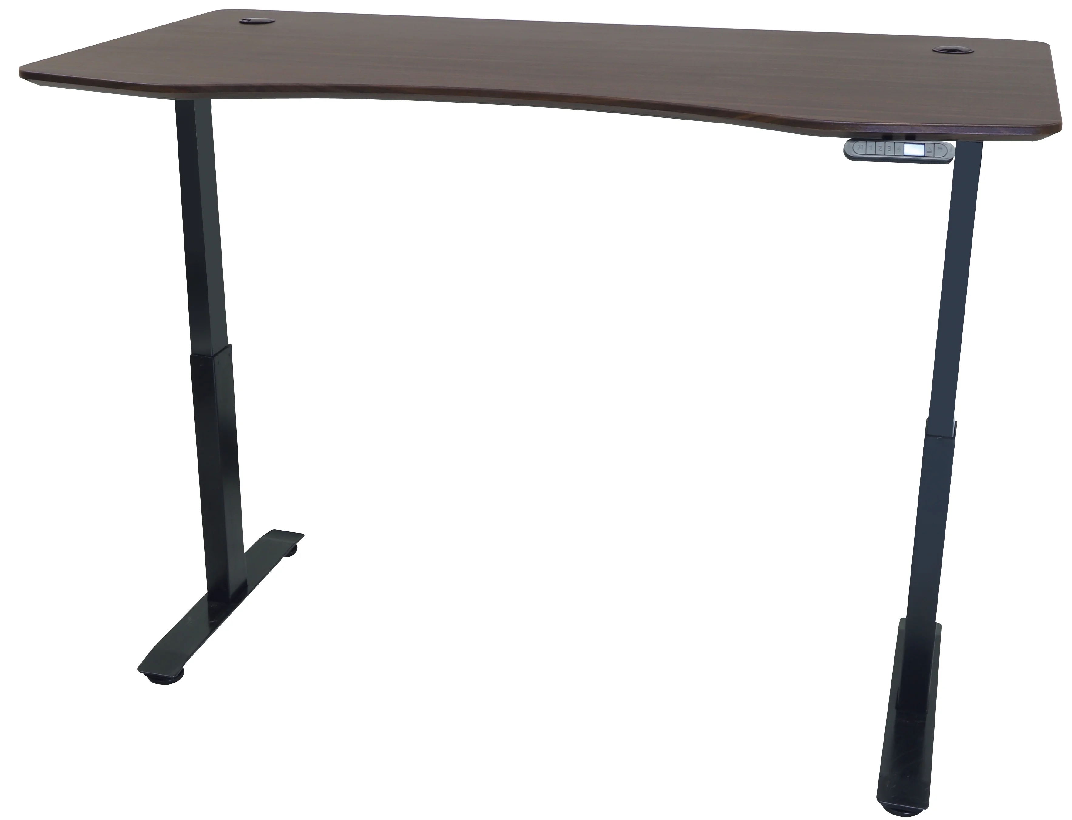 MotionWise Manager Series Dual Motorized Rising Sit/Stand Desk for Home Or Office, American Walnut