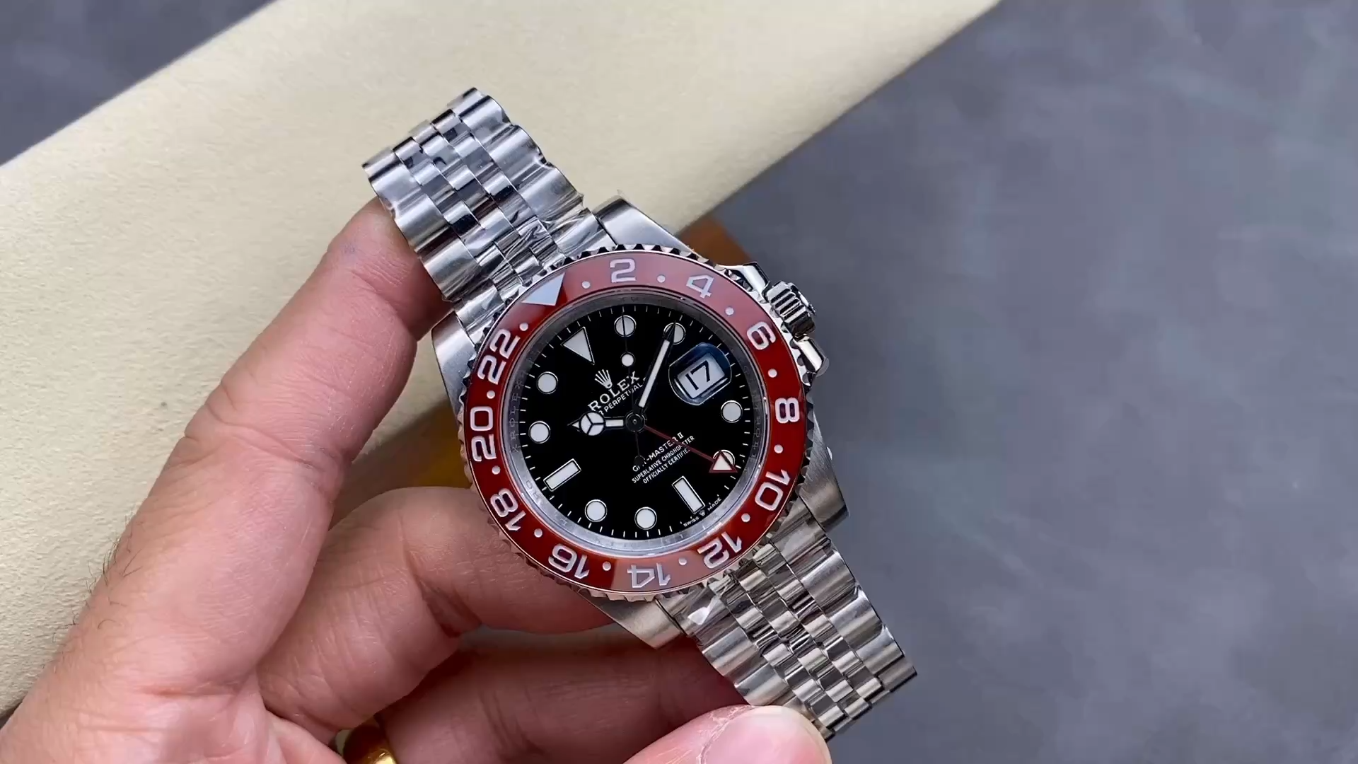 【Super Clone】Rolex GMT Master II Pepsi 126710BLRO Jubilee Mint Black Dial 40MM Men's Watch