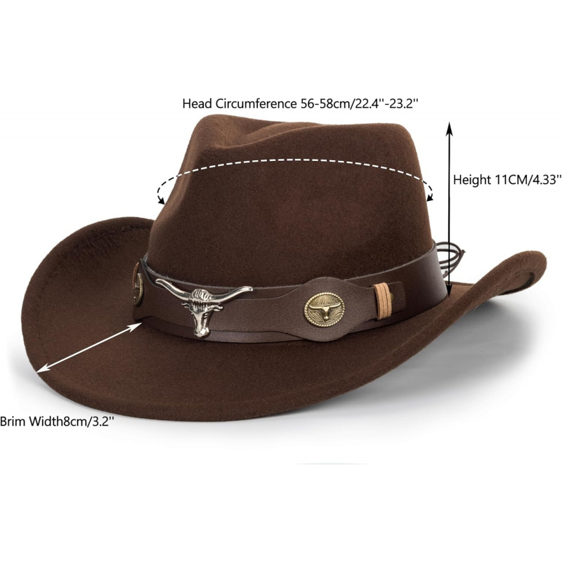 Classic-Western-Cowboy-Hat Wide-Brim