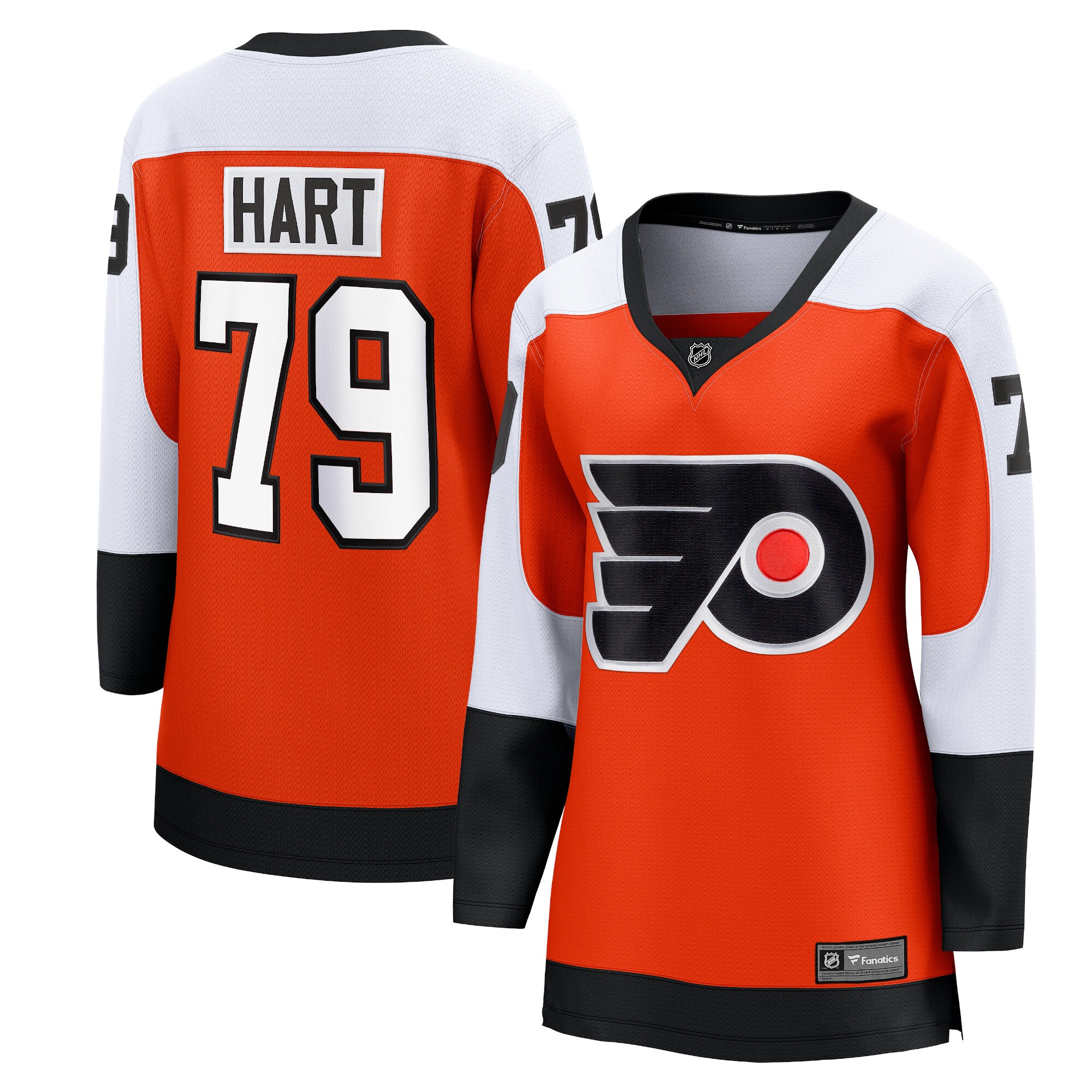 Carter Hart Philadelphia Flyers Fanatics Women’s Home Premier Breakaway   Jersey – Burnt Orange