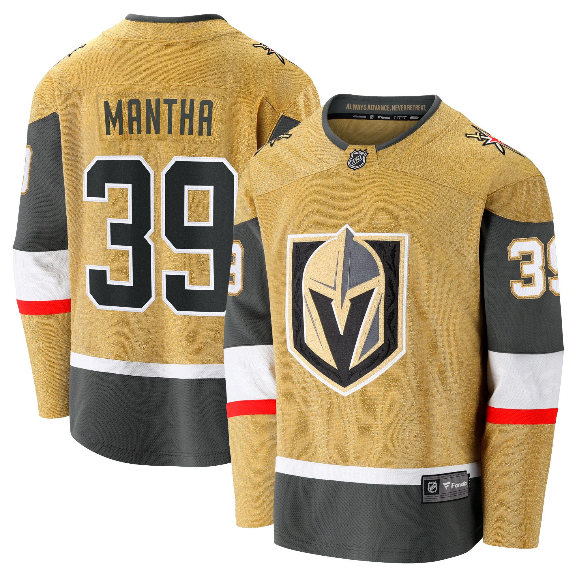 Anthony Mantha Vegas Golden Knights Fanatics Home Breakaway Jersey – Gold