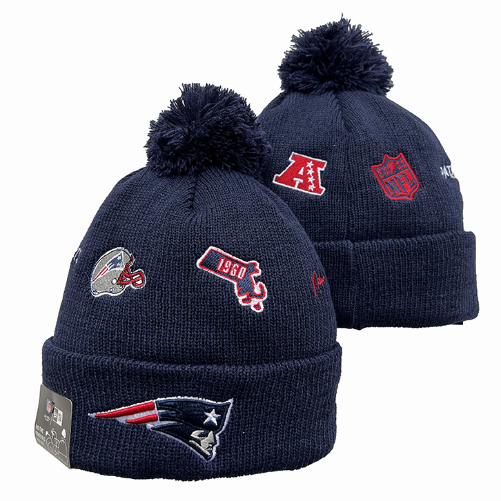 New England Patriots New Era Cuffed Knit Hat with Pom