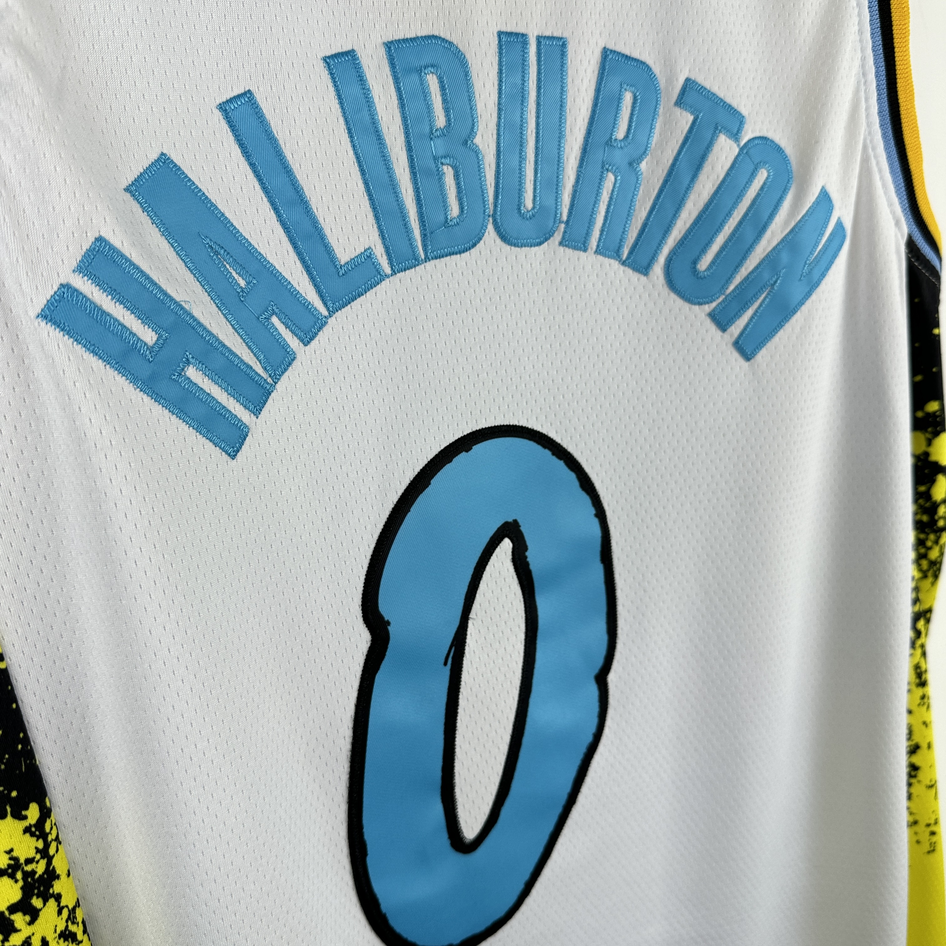Embroidery 25th season Pacers City Edition No. 0 Haliburton