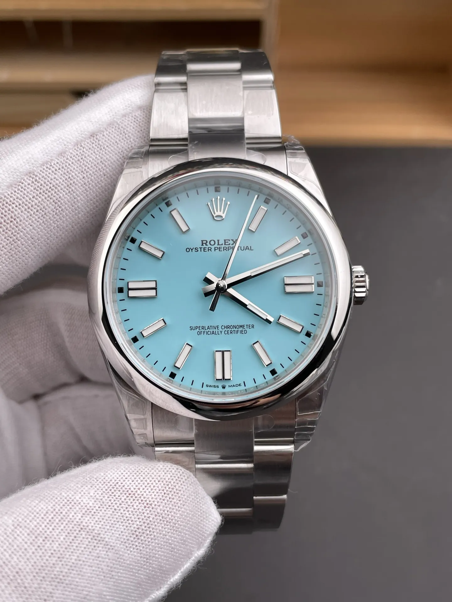 Rolex Oyster Perpetual Tiffany Blue 41mm
