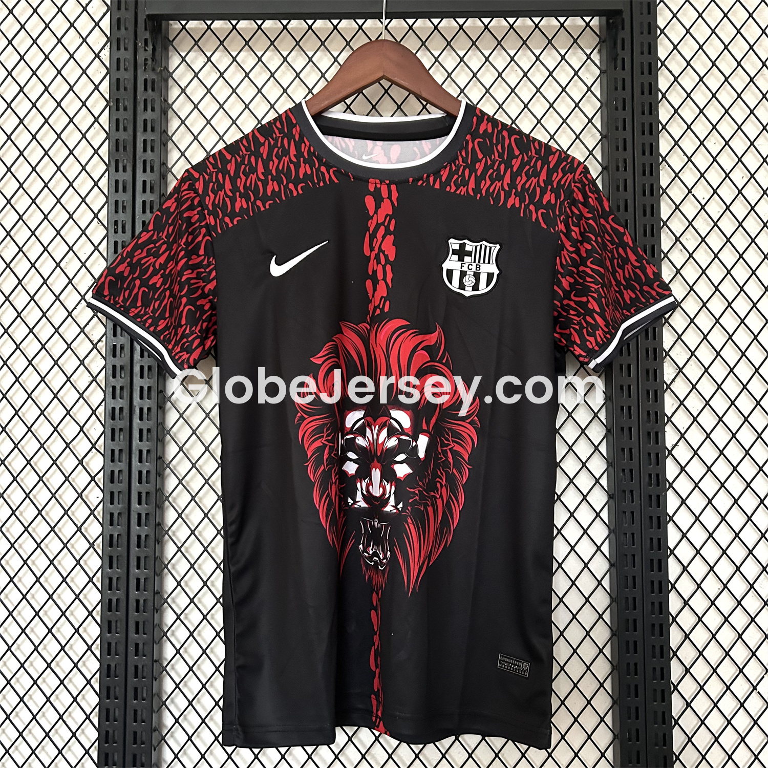 Barcelona 25-26 Red Lion Silhouette Black Jersey - Fans Version
