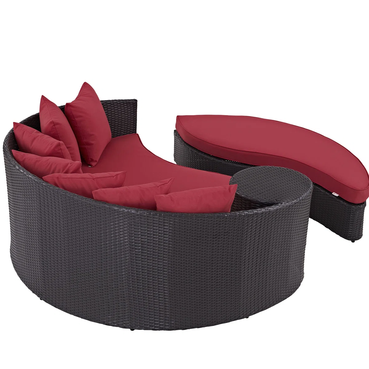 Zehra 79 Wide Outdoor Wicker Patio Daybed with Cushions