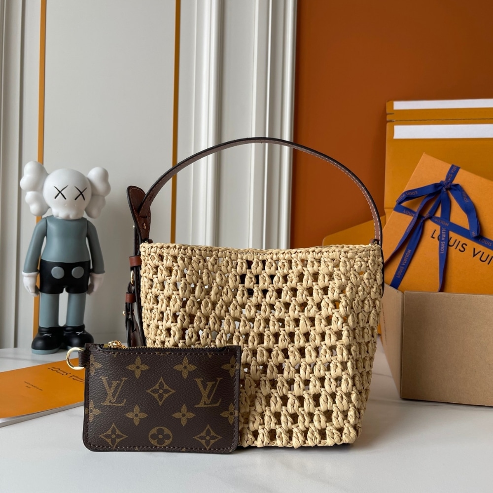 Louis Vuitton All In BB Raffia Brown 7.1 Inches M14217