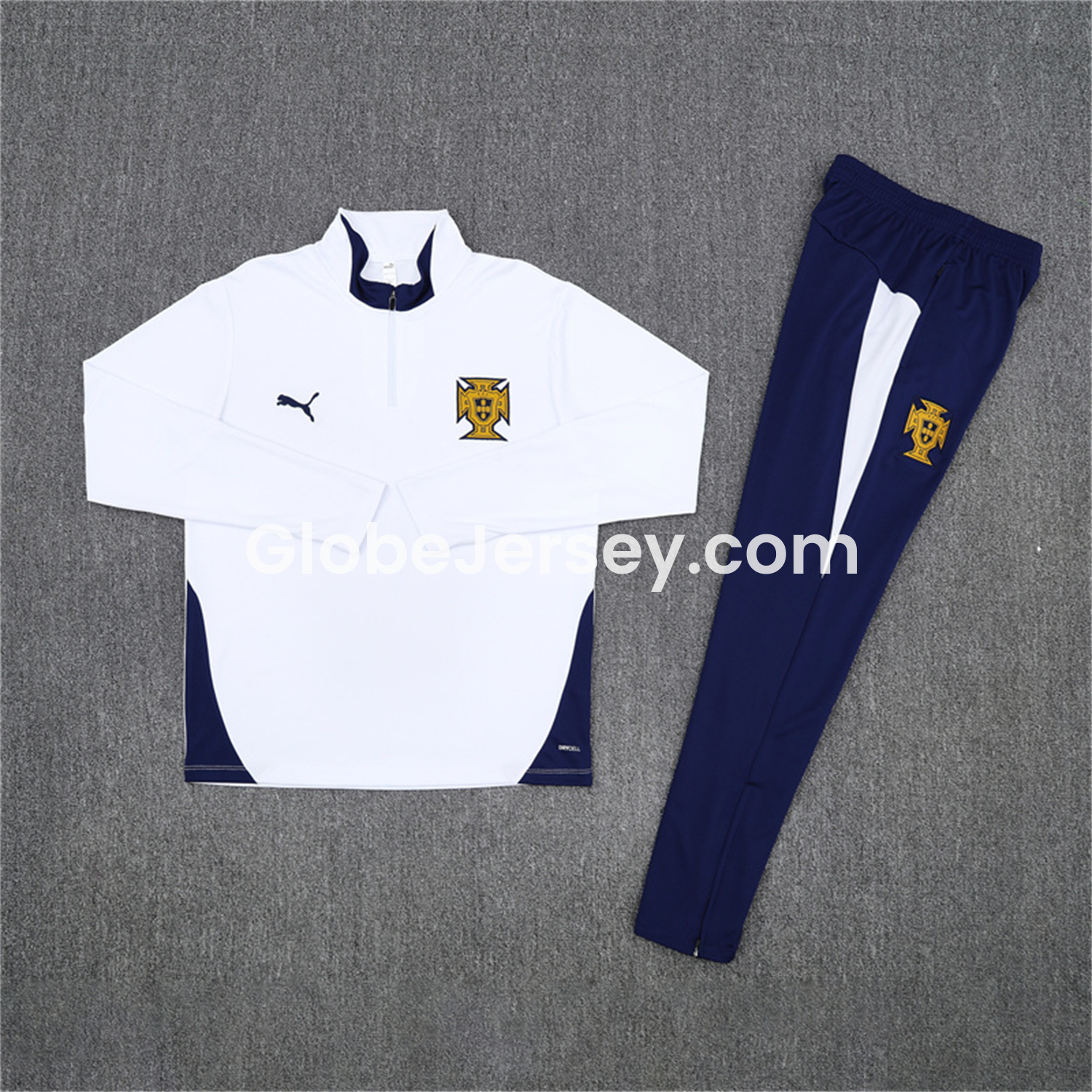 Portugal 25-26 Kids Long Sleeve Training Set - White