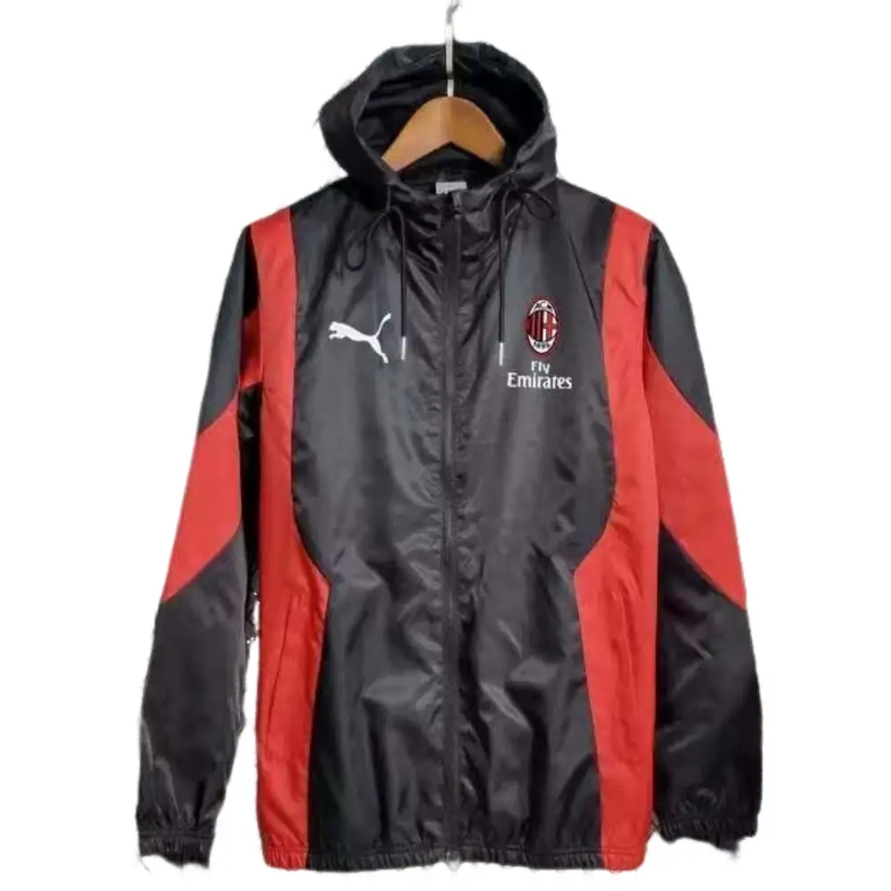 2023/2024 AC Milan Jersey Windbreaker Black-red