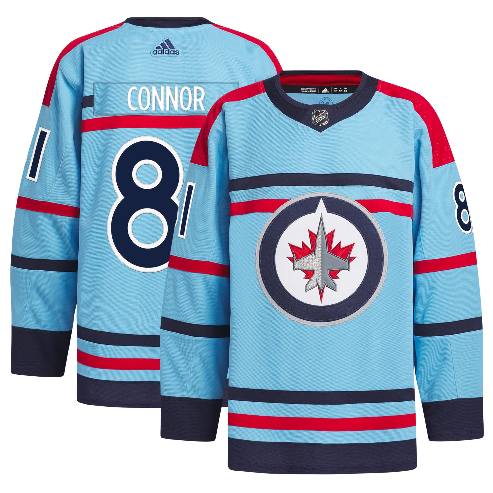 Kyle Connor Winnipeg Jets  Anniversary Primegreen    Jersey – Light Blue