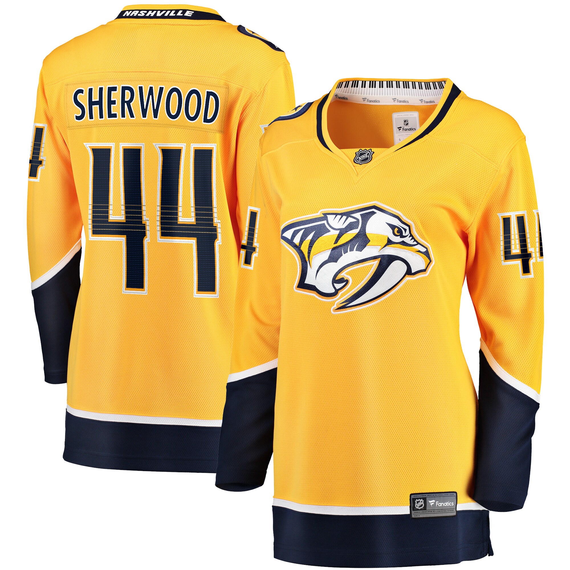Kiefer Sherwood Nashville Predators Fanatics Women’s Home Breakaway   Jersey – Gold