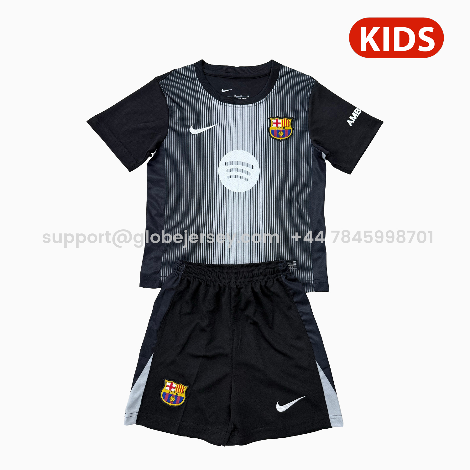 Barcelona 25-26 Black Goalkeeper Kids Kit