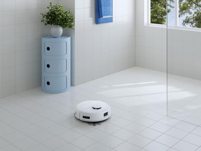 ECOVACS - Aspirapolvere robot DEEBOT MINI-Blu, Bianco