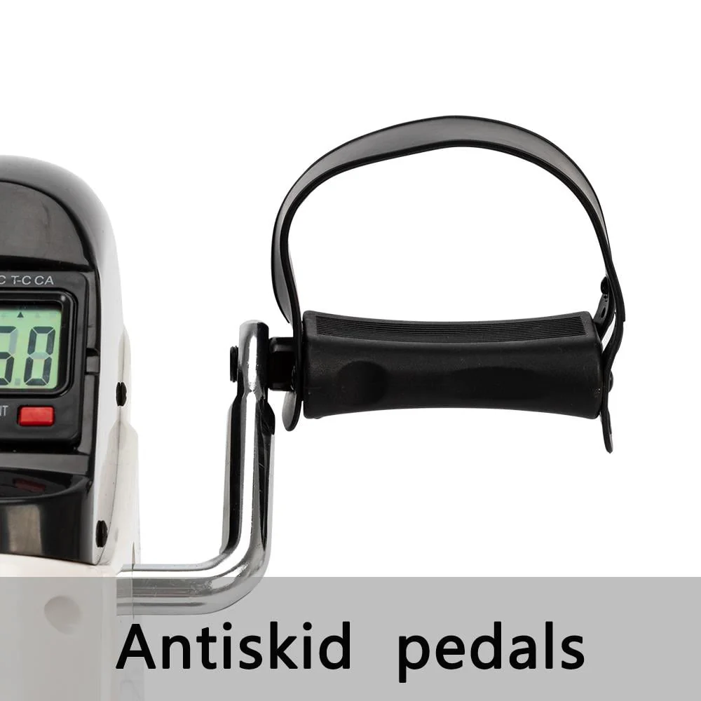 Zimtown Under Desk Bike Pedal Exerciser, Portable Mini Cycle Exercise Bike, for Leg/Arm Fitness Workout, Home Office Use, White