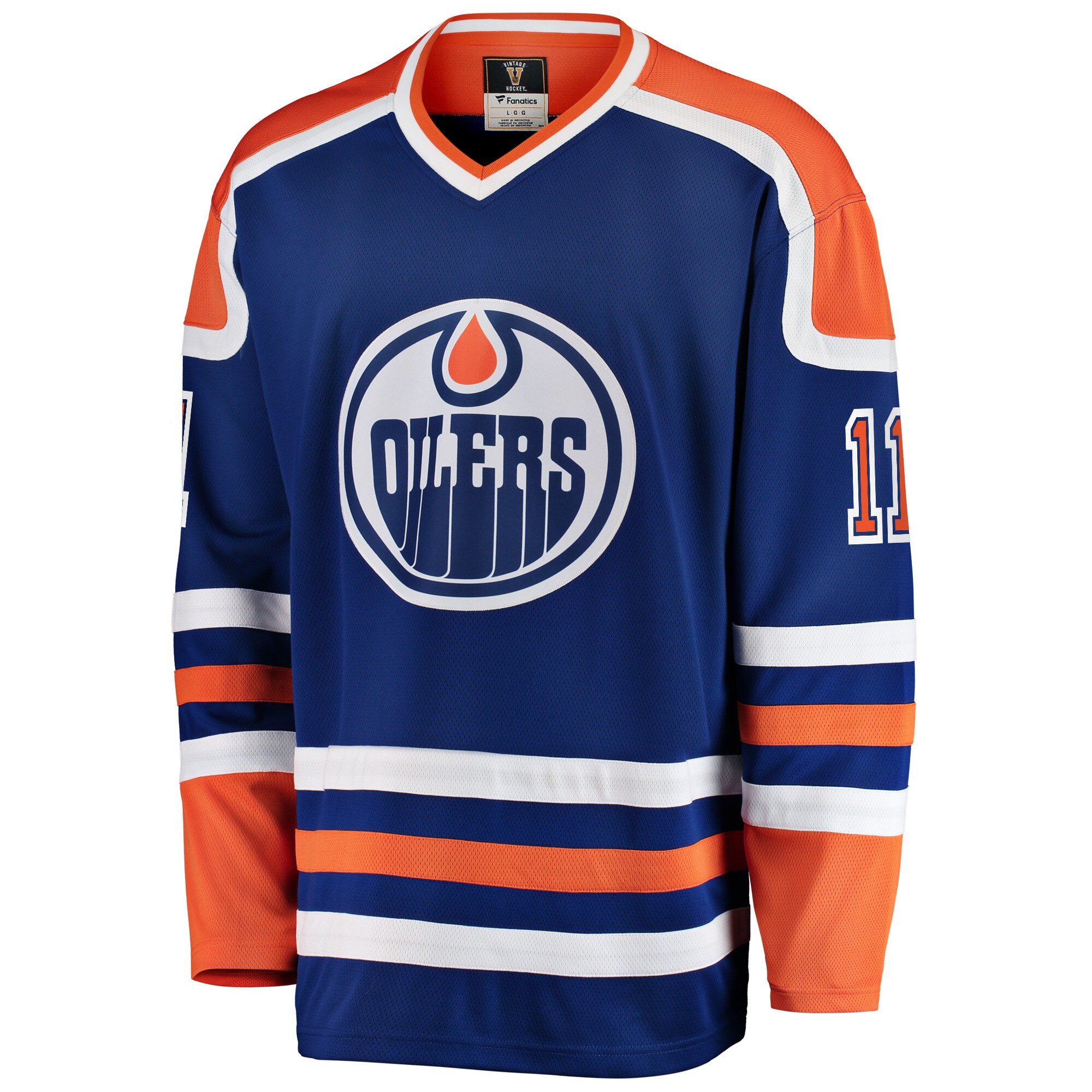 Mark Messier Edmonton Oilers Fanatics Premier Breakaway Retired   Jersey – Blue