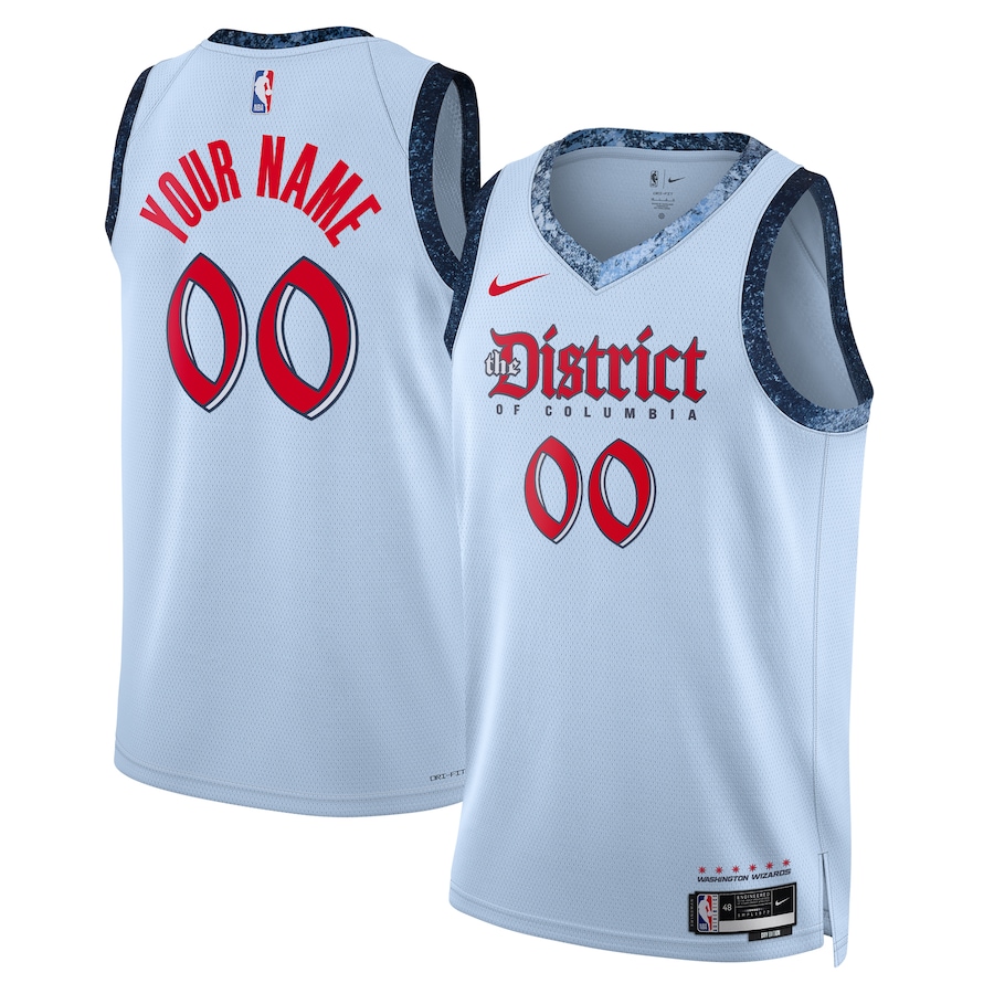 Unisex Washington Wizards Powder Blue 2024/25 Custom Swingman Jersey - City Edition
