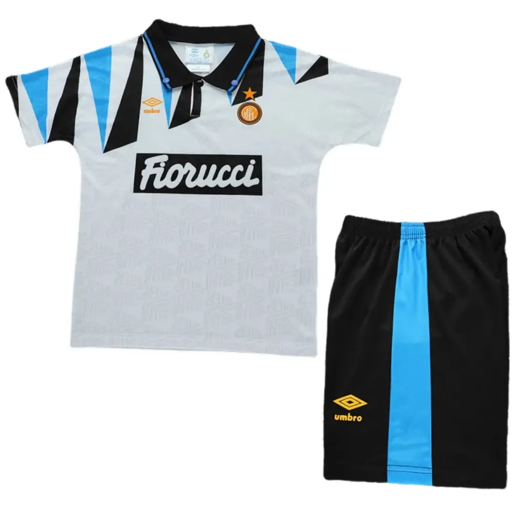 1992/93 Inter Milan Away Retro Children's Jersey Set - Fans Edition