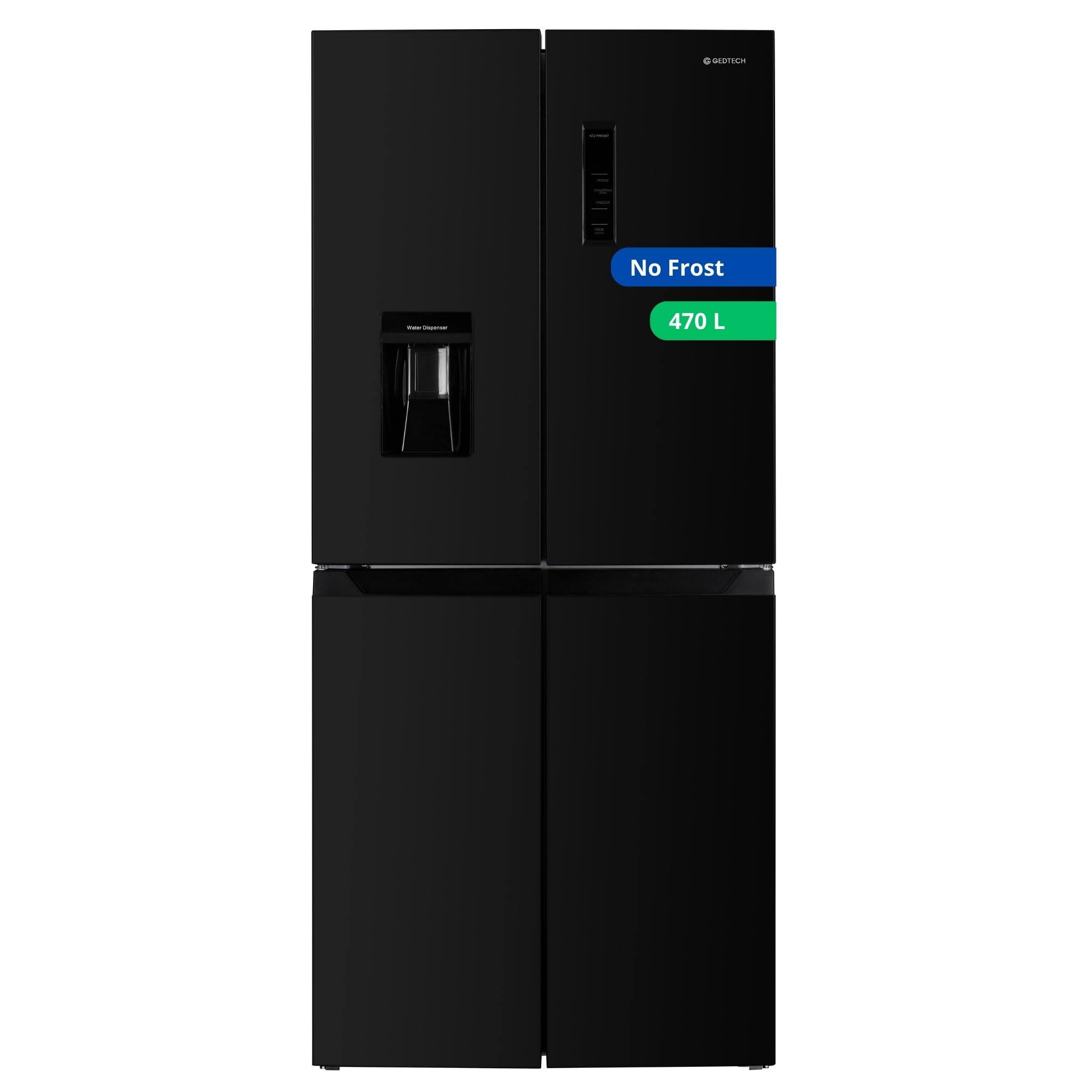 GEDTECH Frigorifero multiporta GMP470BL Inox 470L (301L + 169L) - No Frost (Nero)