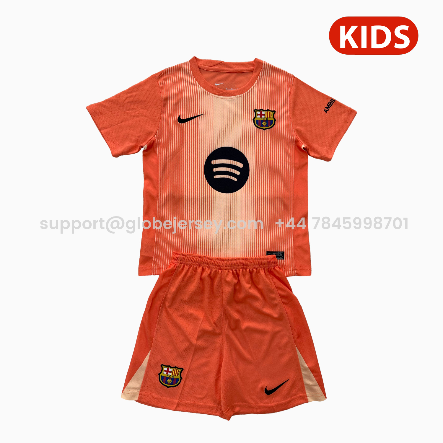 Barcelona 25-26 Orange Goalkeeper Kids Kit