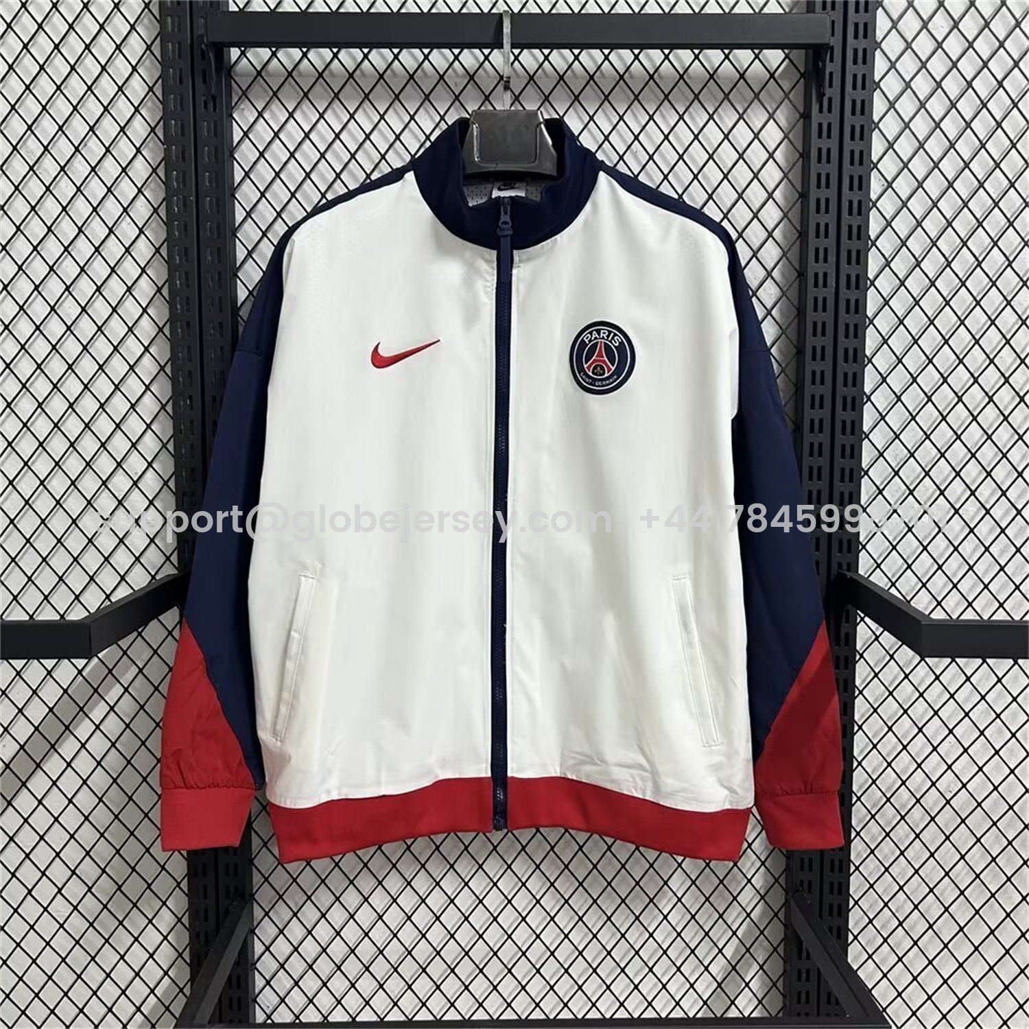 Paris Saint-Germain PSG 25-26 Windbreaker Jacket - White