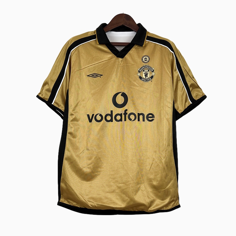 Retro Manchester United 01-02 100th Anniversary Special Edition Jersey - Gold