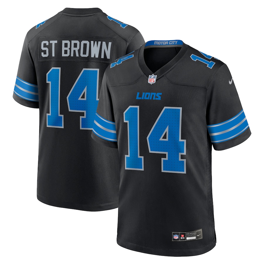 Detroit Lions Amon-Ra St. Brown Black 2nd Alternate Jersey