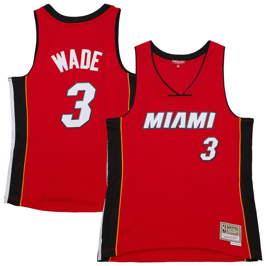 Women's Miami Heat Dwyane Wade Red 2005/06 Hardwood Classics Swingman Jersey