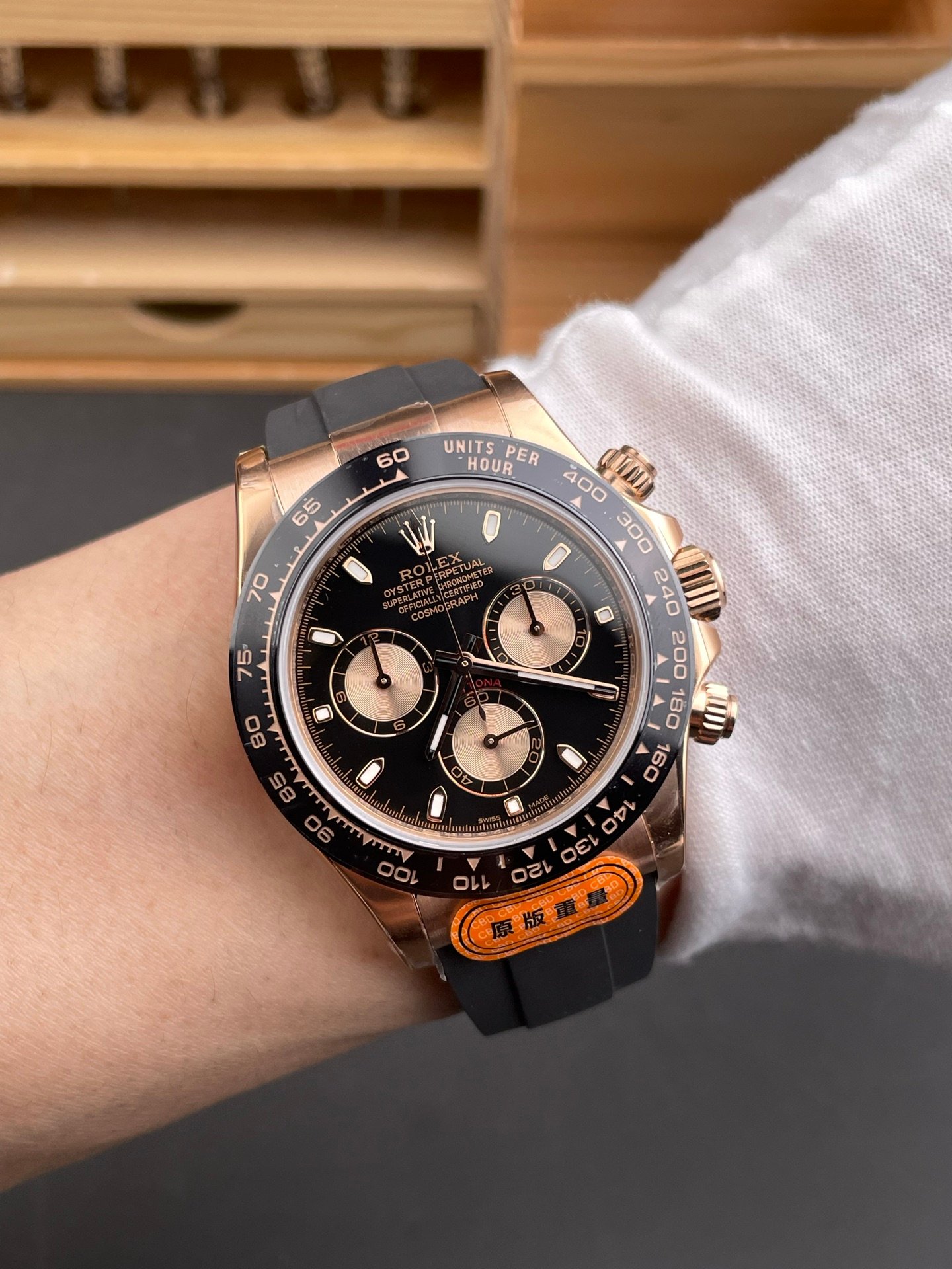 Rolex Daytona Black Vader Rose Gold