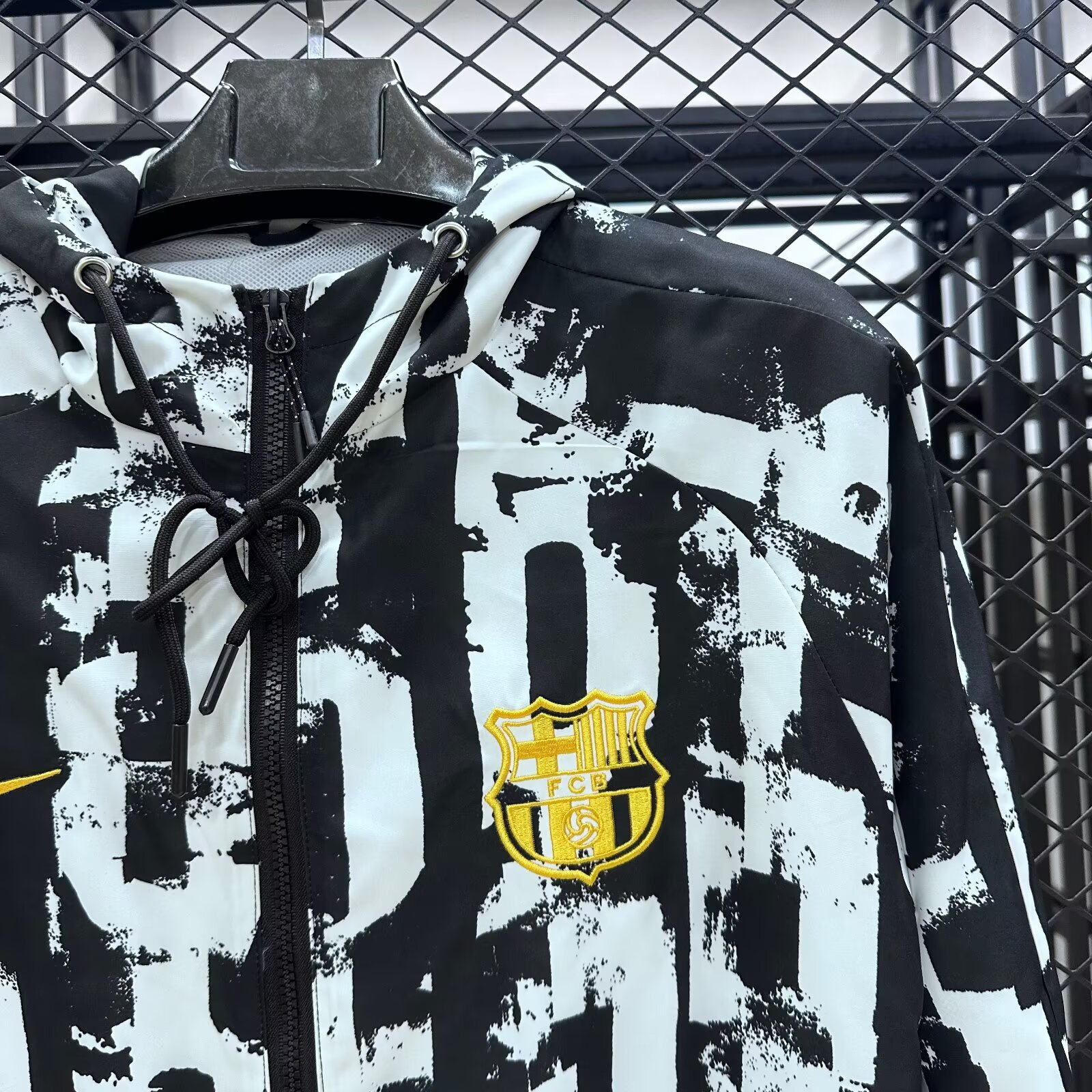 2025/26 Barcelona Hooded Waterproof Windbreaker