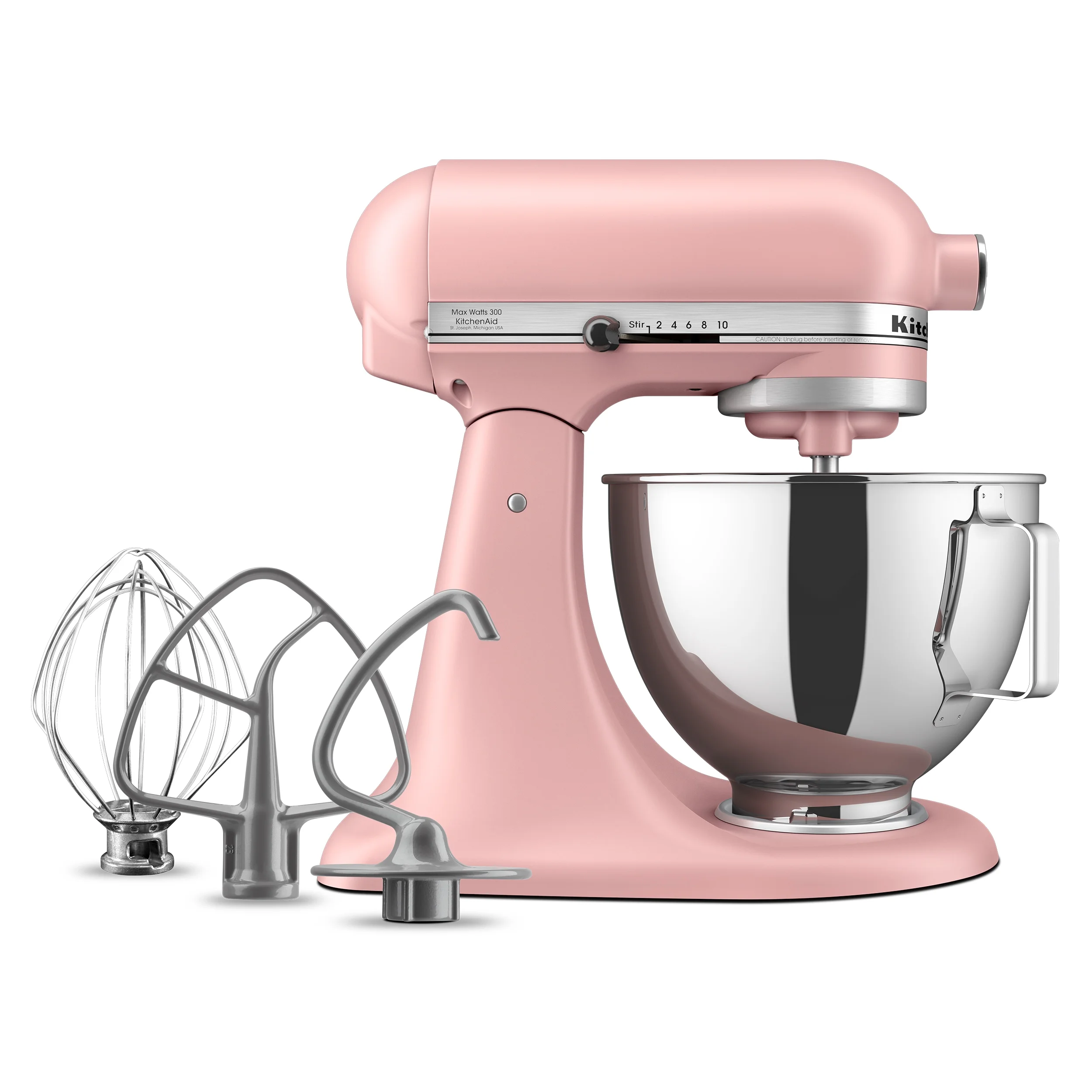 KitchenAid Deluxe Series 4.5 Quart Tilt-Head Stand Mixer with Stainless Bowl, Contour Silver, KSM97CU