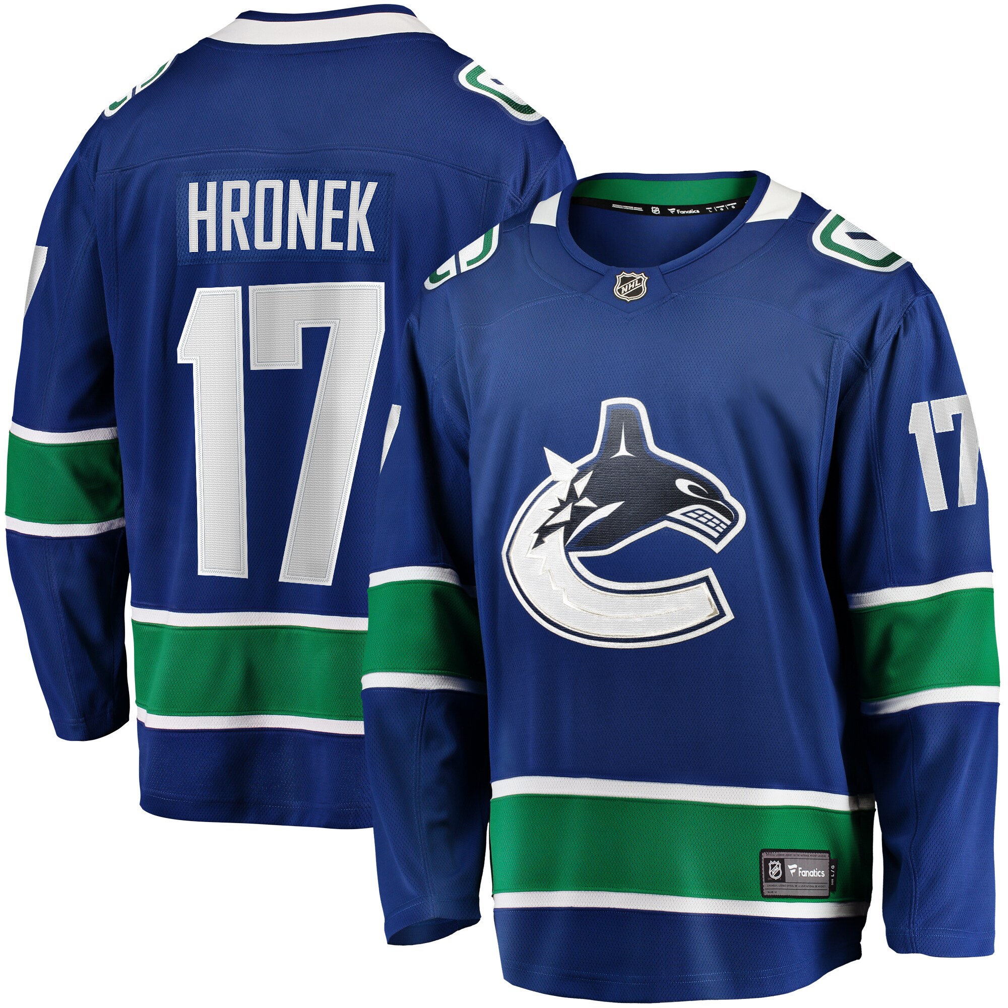 Filip Hronek Vancouver Canucks Fanatics Home Breakaway Jersey – Blue