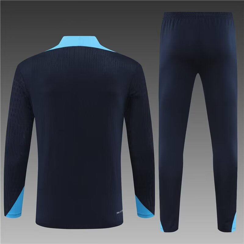 2024/25 Chelsea half-pull training suit royal blue 1:1 Thai quality suit