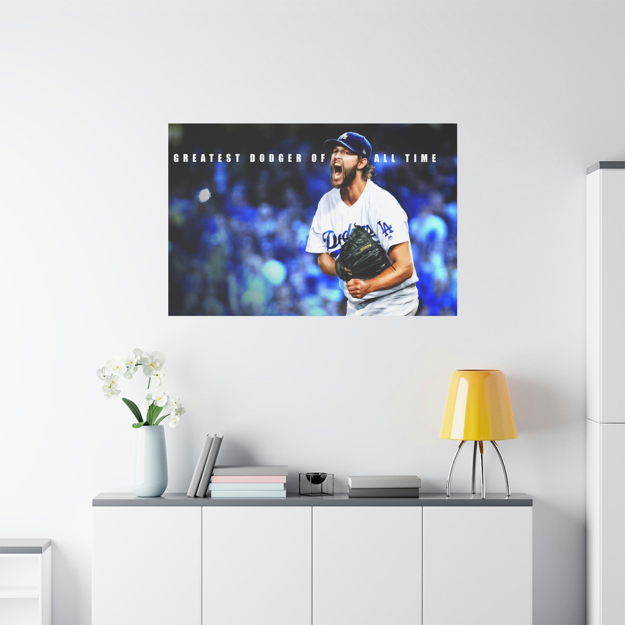 Clayton Kershaw Los Angeles Dodgers Greatest of All Time Premium Wall Art Canvas Wrap