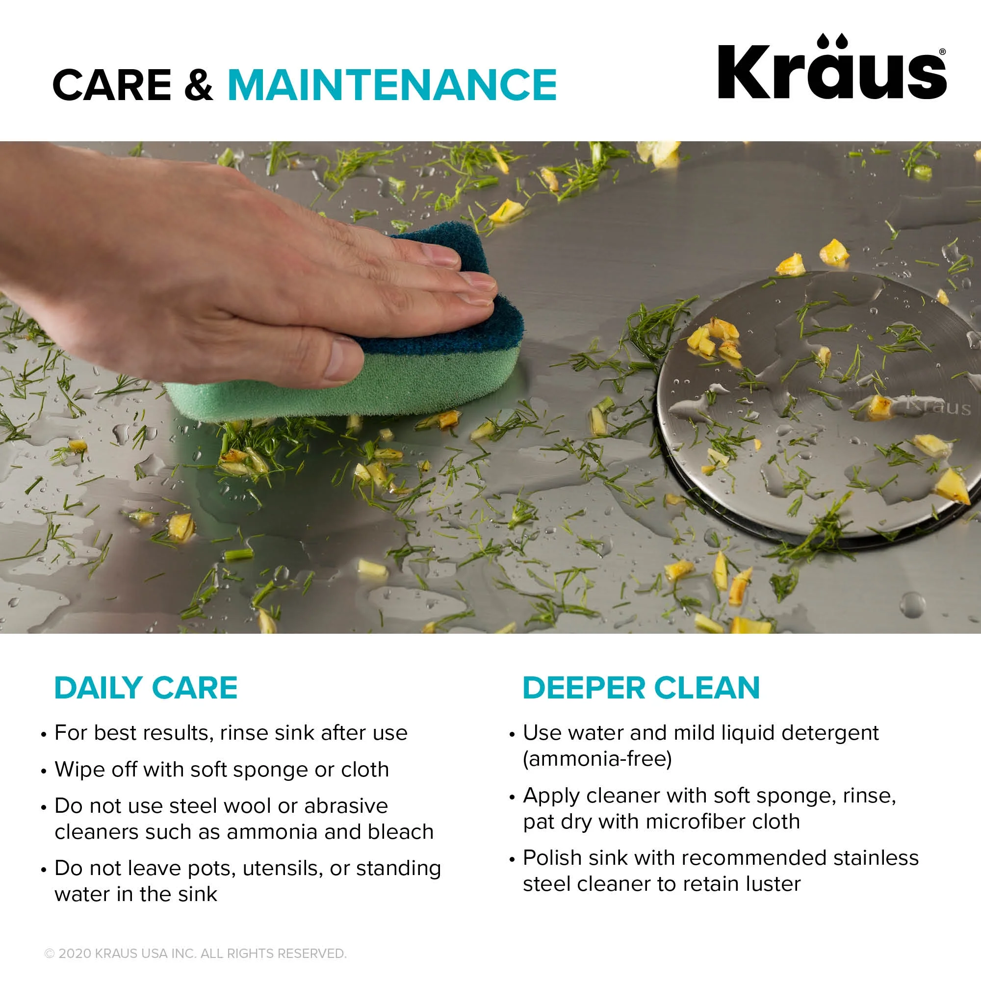 KRAUS Standart PRO�?24�?Undermount 16 Gauge Stainless Steel Single Bowl Laundry Utility Sink