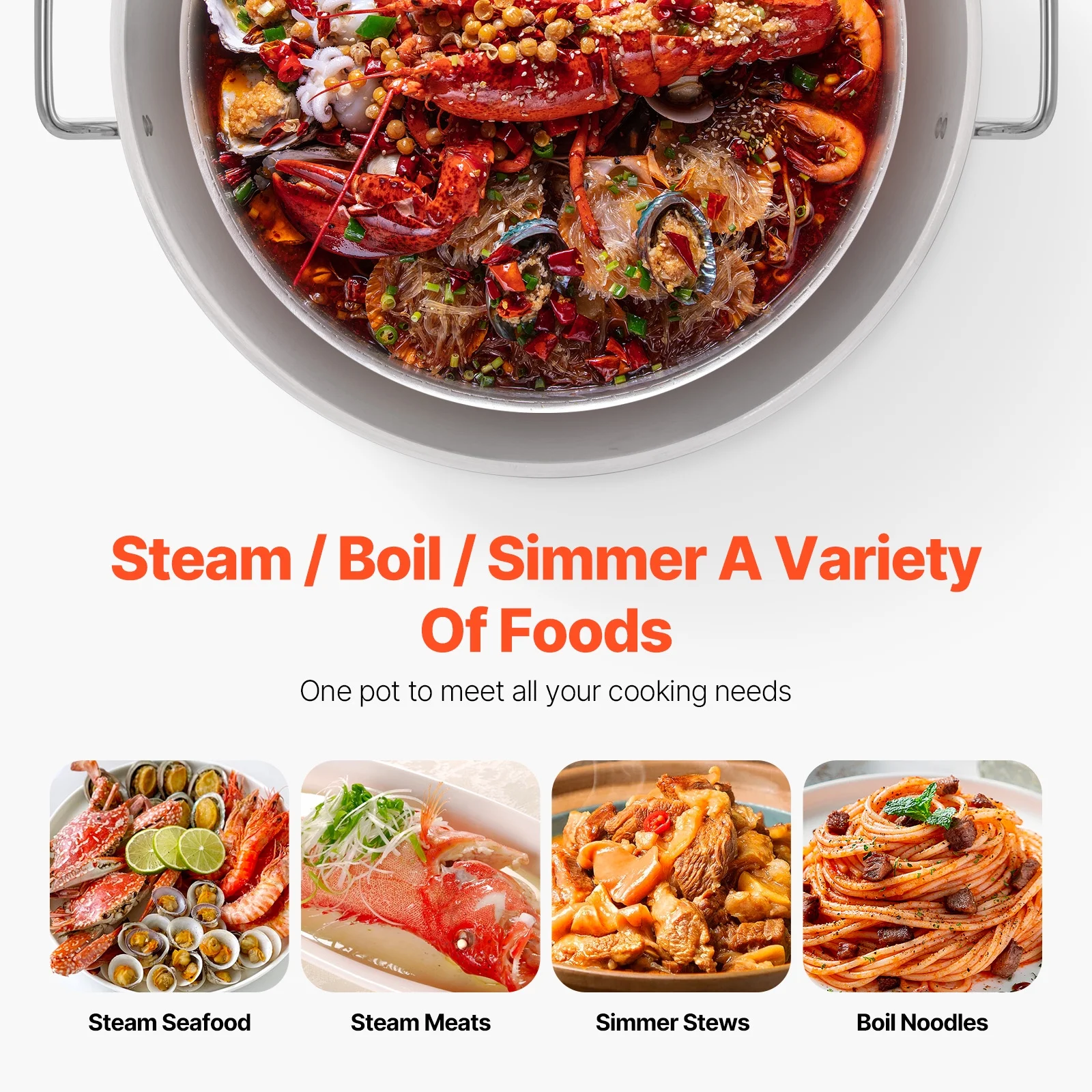 KFFKFF 100 Qt Seafood Cooking Set with Sieve, Exterior Seafood Cook Pot and Container, Culinary Kit, Crawfish, Lobster Preparation, Aluminum Soup Pot with 100,000 BTUs Propane Heater and Steam Grid