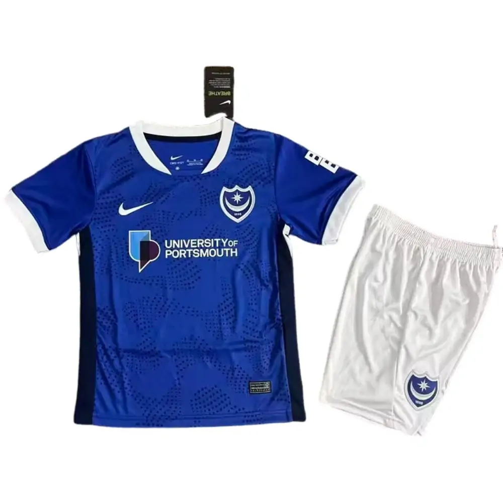 2025-26 Portsmouth Home Stadium Children's Jersey Set - Fans Edition