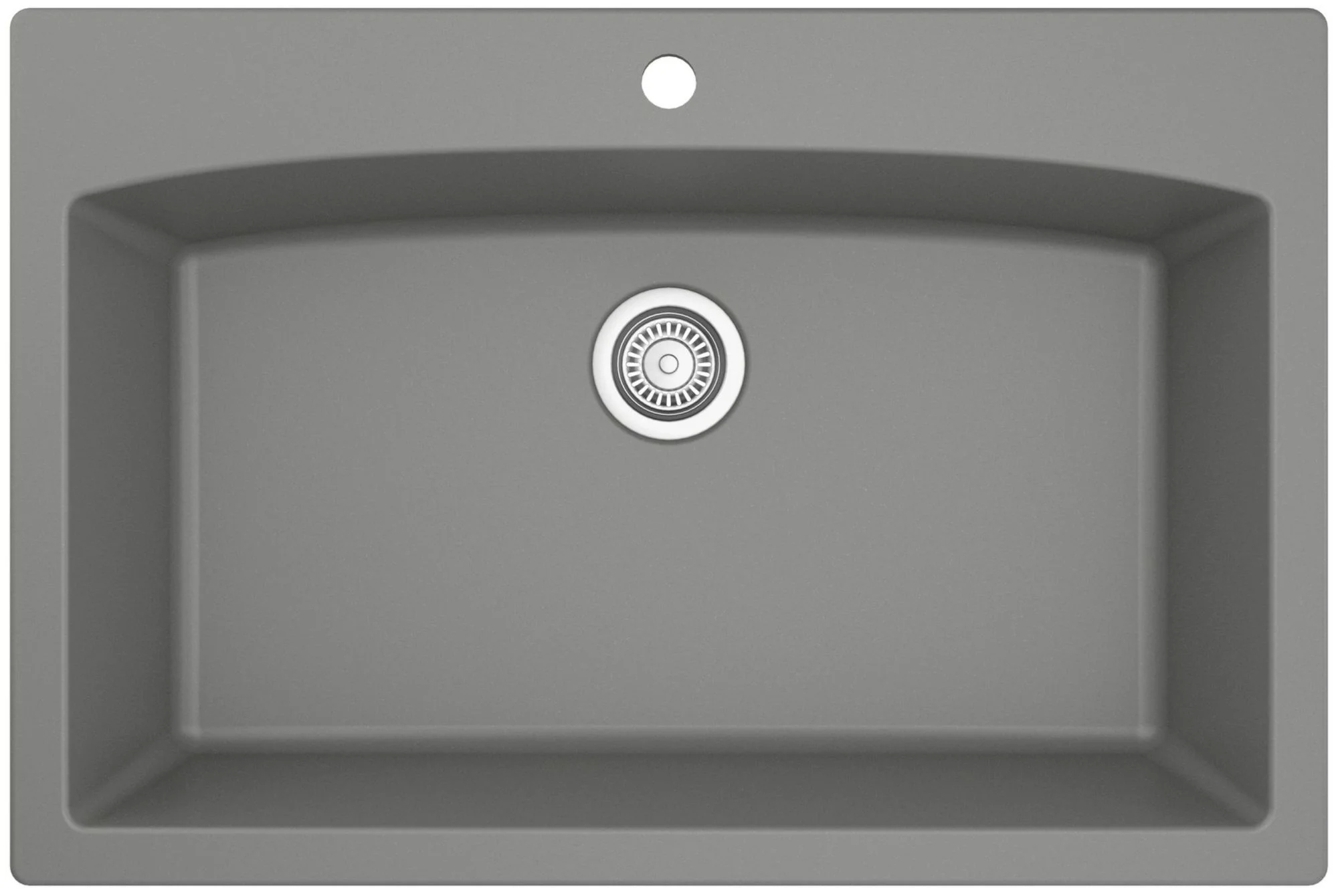 Karran  Drop-In Quartz Single Bowl Kitchen Sink Concrete