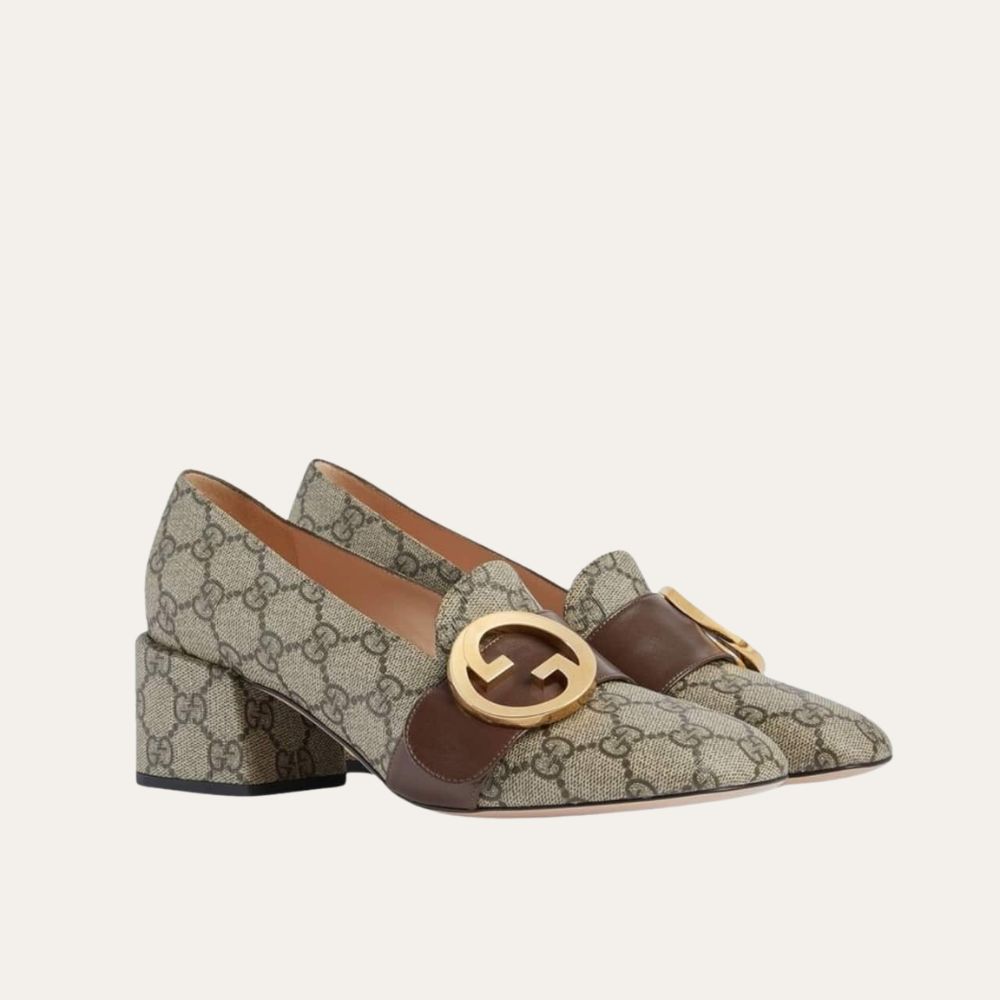 Gucci Women’S Blondie Pump Beige ‎701711 9I650 9769