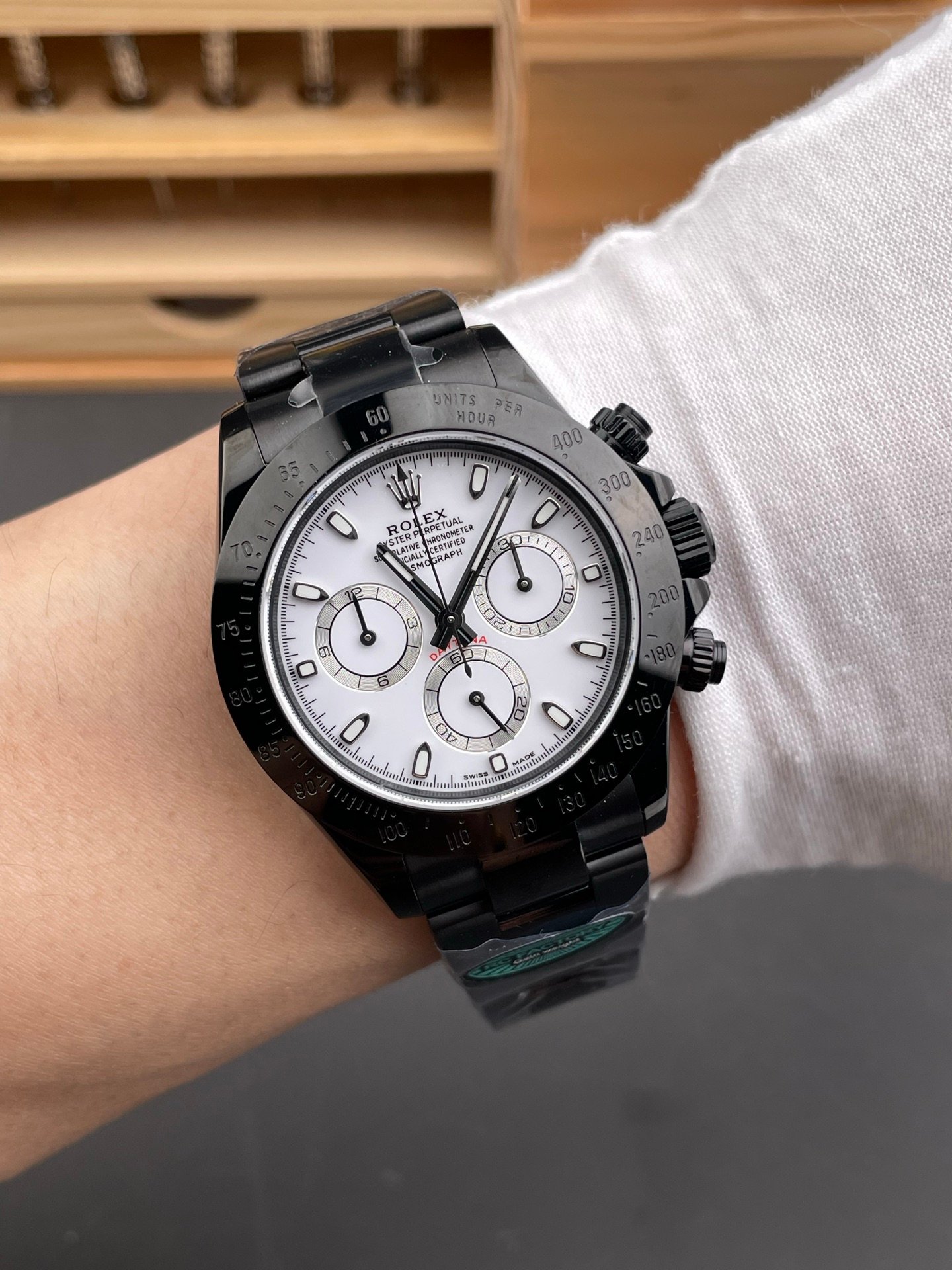 Rolex Daytona Black Steel White