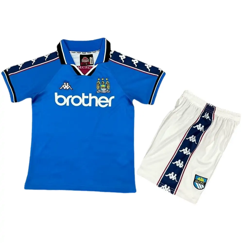 1997/98 Manchester City Home Retro - Kids Kit