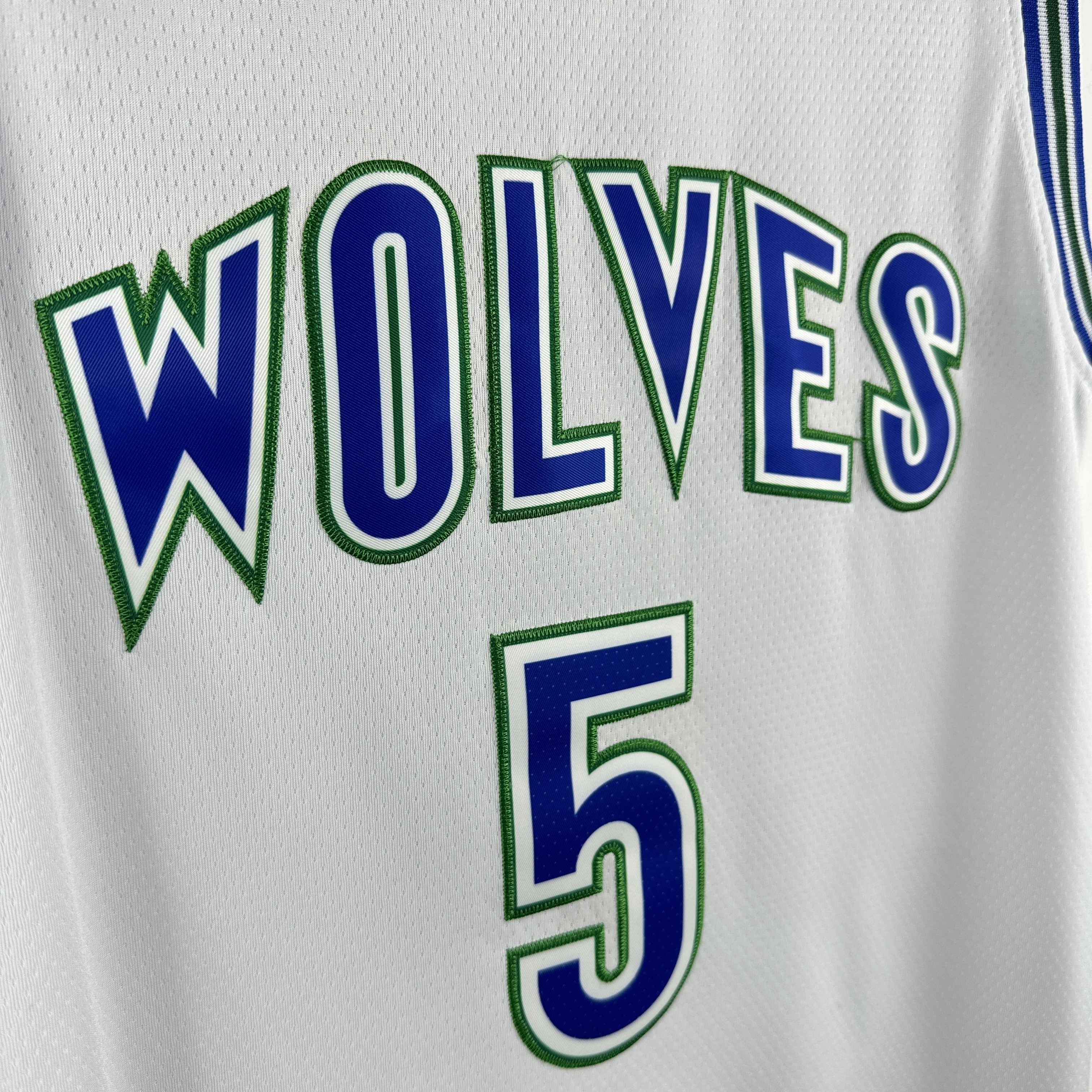 Embroidery 24 season Timberwolves Retro No. 5 Edwards