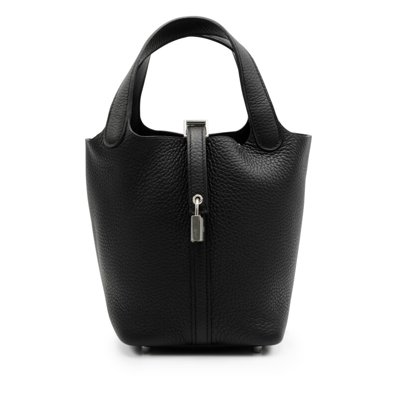 Black Clemence Picotin Lock 18 Palladium Hardware