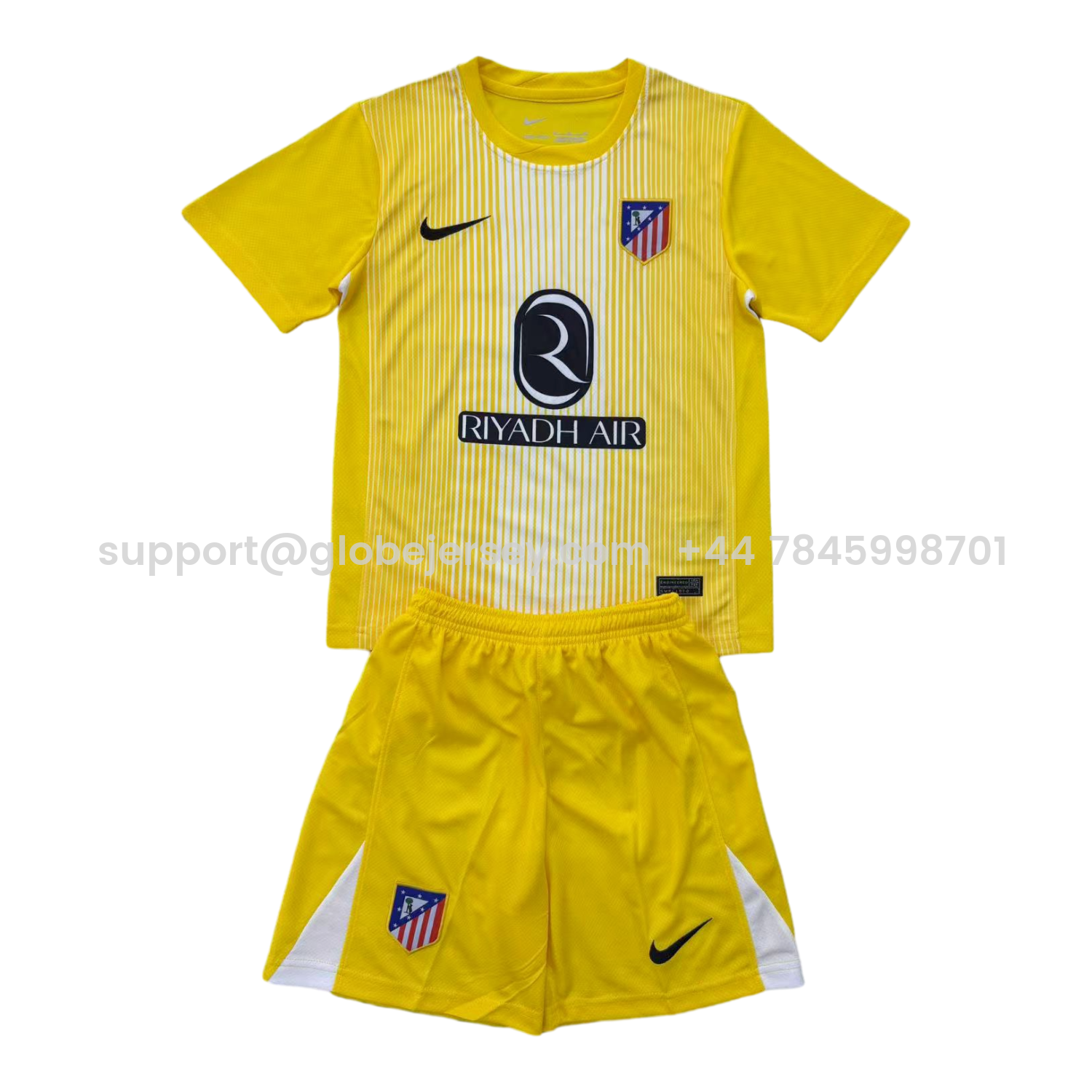 Atletico Madrid 25-26 Yellow Goalkeeper Men's Adult Jersey Set - Fans Version