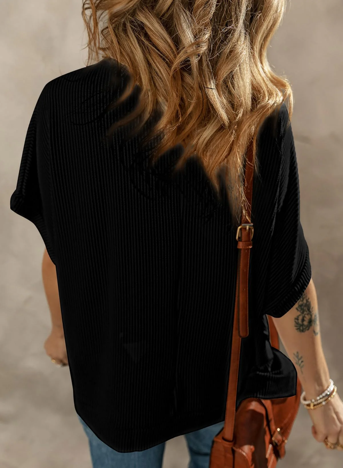 Dokotoo Womens Ladies Plus Size Tops for Women 2026 Fashion Summer Short Sleeve Solid Casual T-Shirts Work Business Loose Tee Shirts Texture Waffle Knit Tunic Top Blouses Black XX-Large