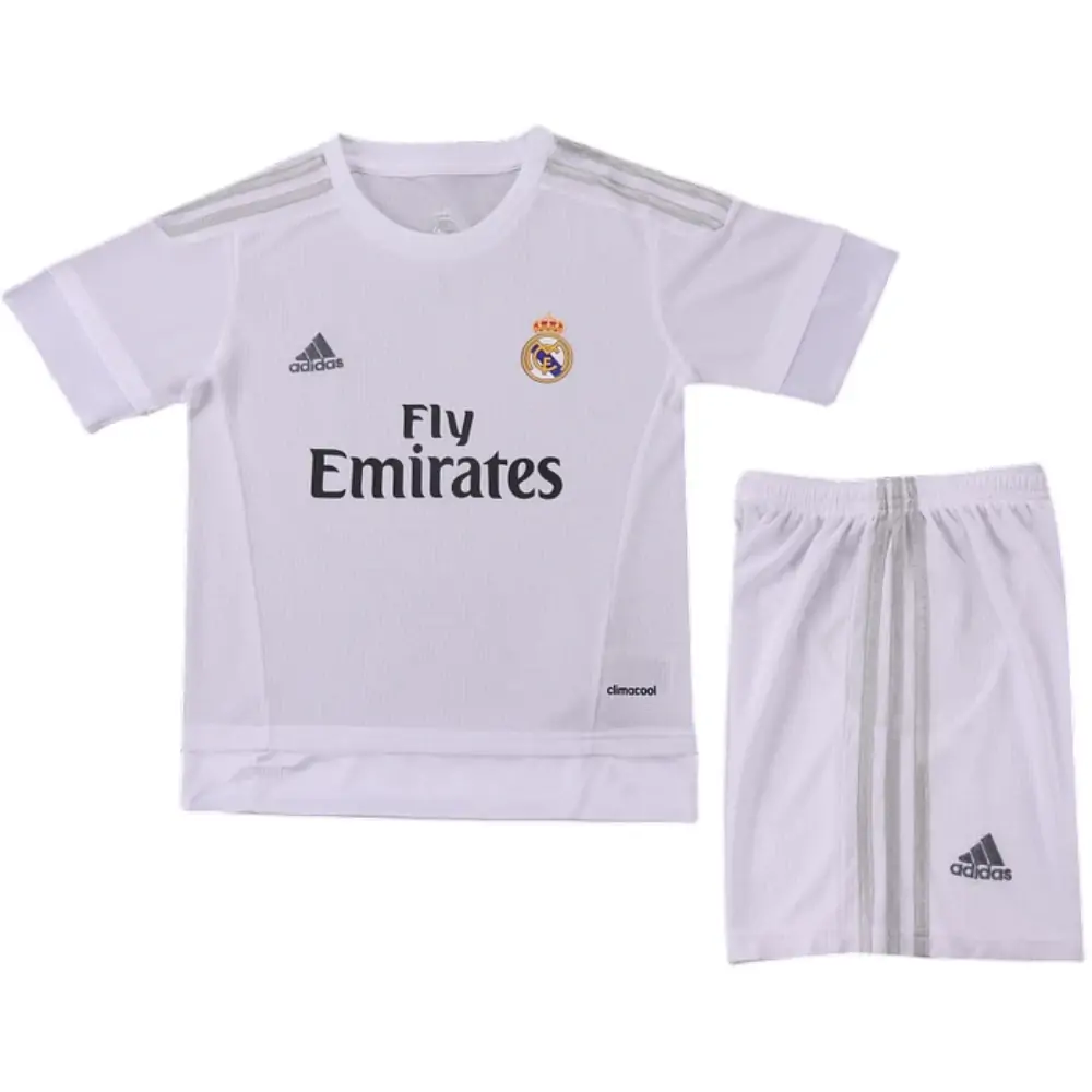 2015-16 Real Madrid Home Retro Children's Jersey Set - Fans Edition