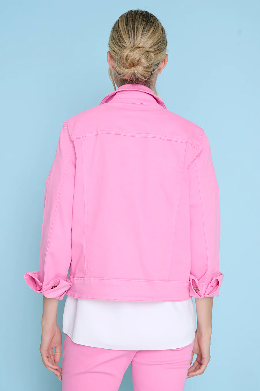 Flower Button Denim Jacket