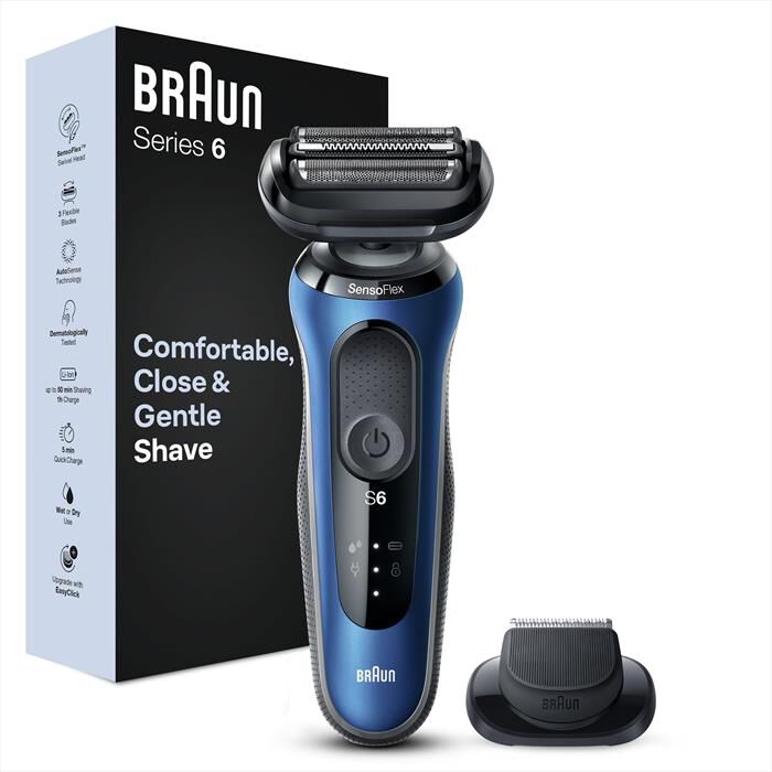 BRAUN - Rasoio SERIES 6 61-B1200S-BLU